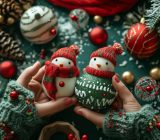 Create original Christmas characters with polystyrene balls