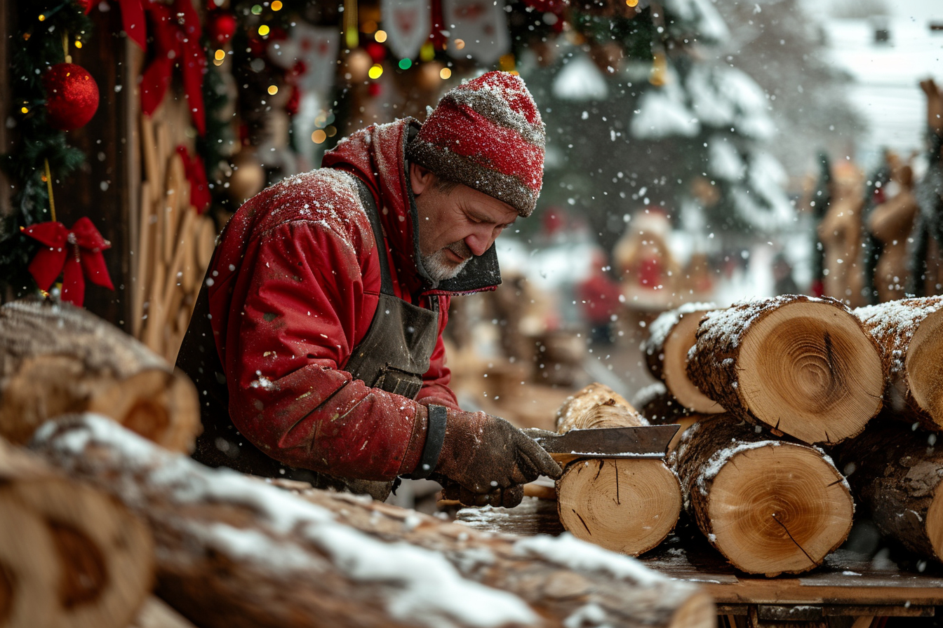 Recover and prepare the wooden logs needed for the realization