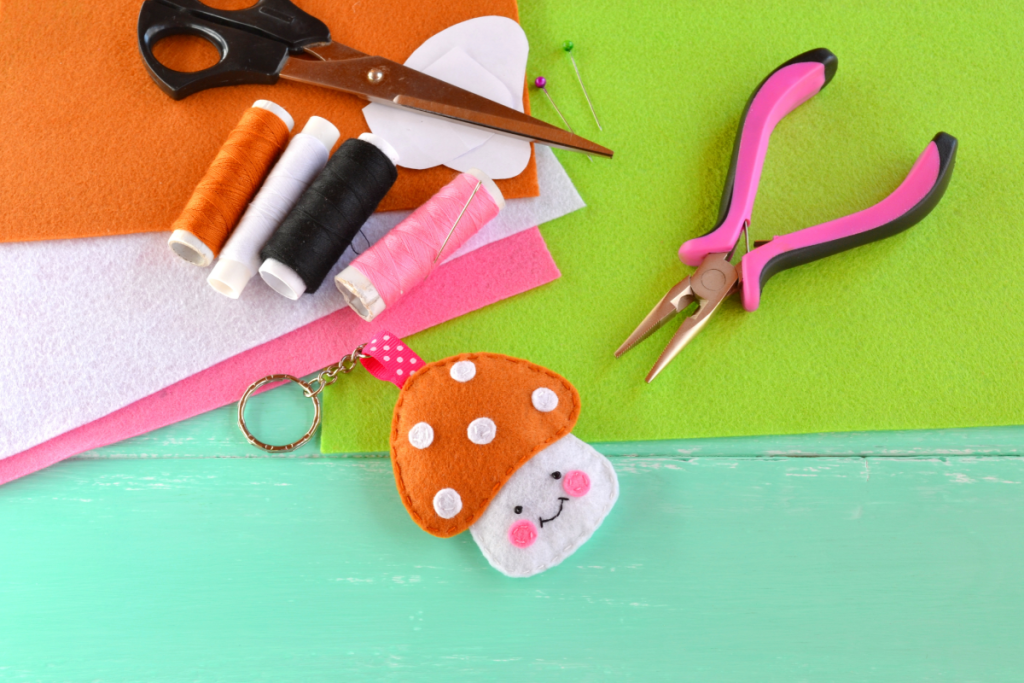 Create a fabric keychain