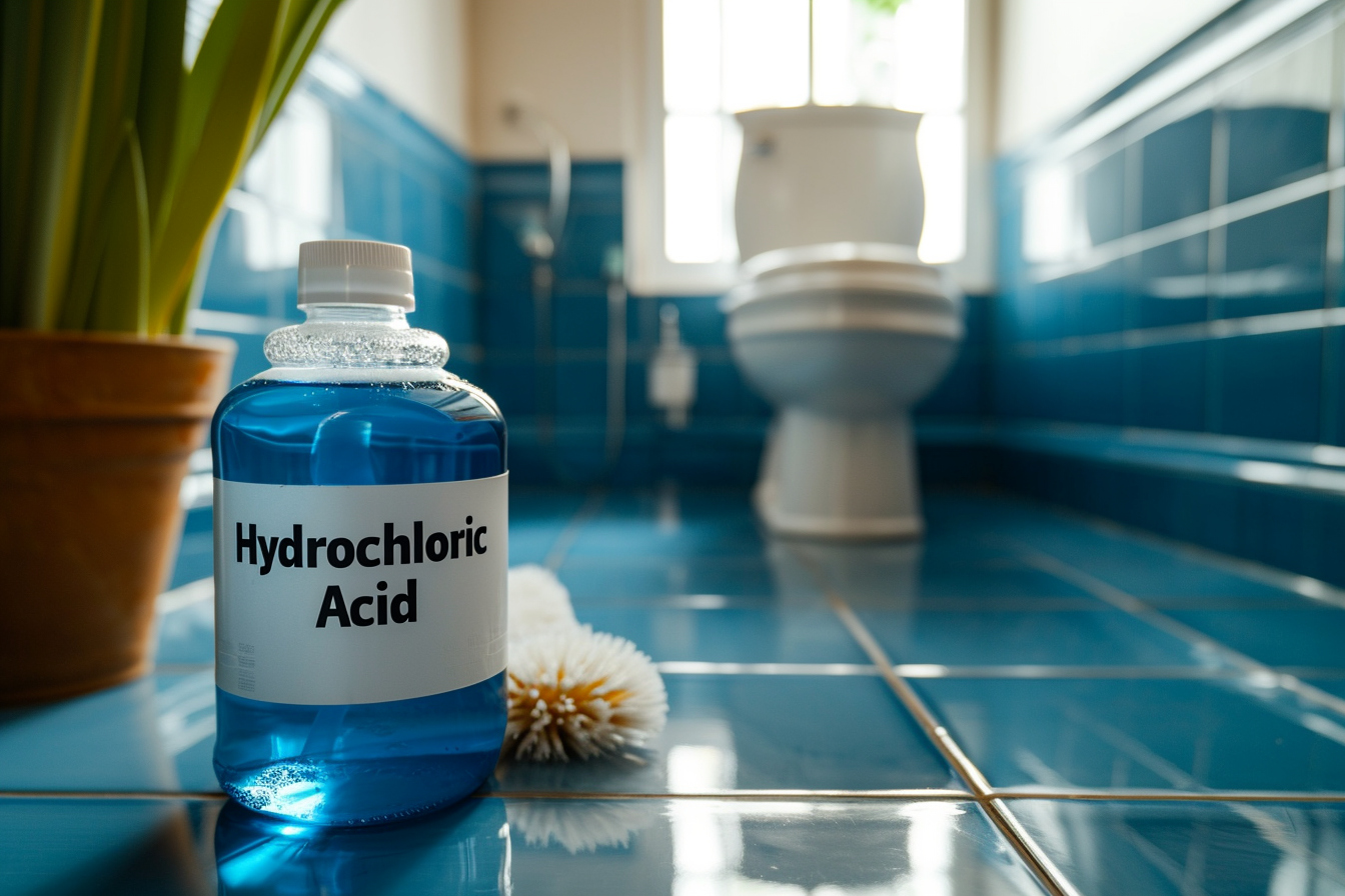 What is hydrochloric acid and why use it to describe the toilets?