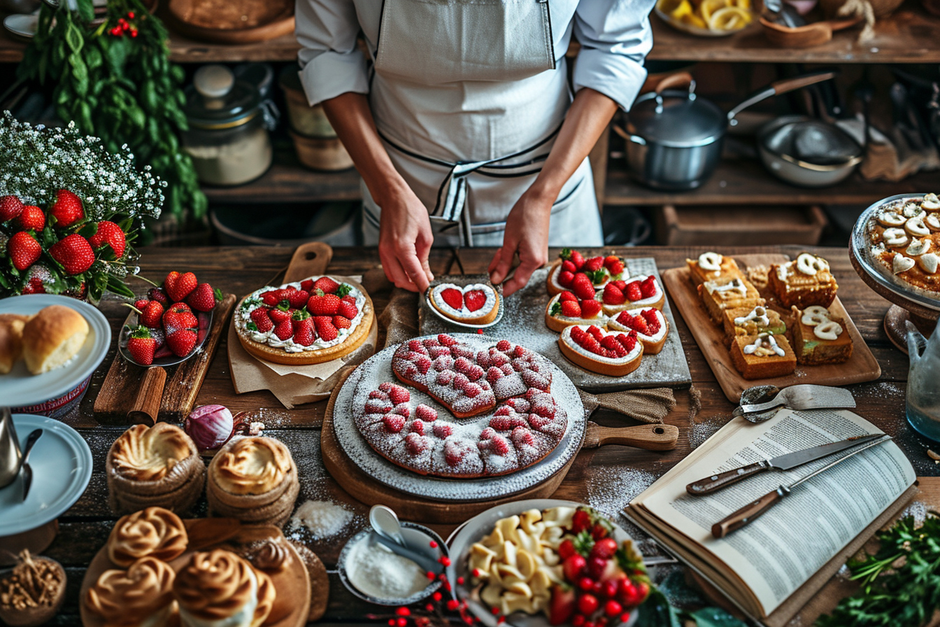 Original recipes for tasty heart -shaped cakes