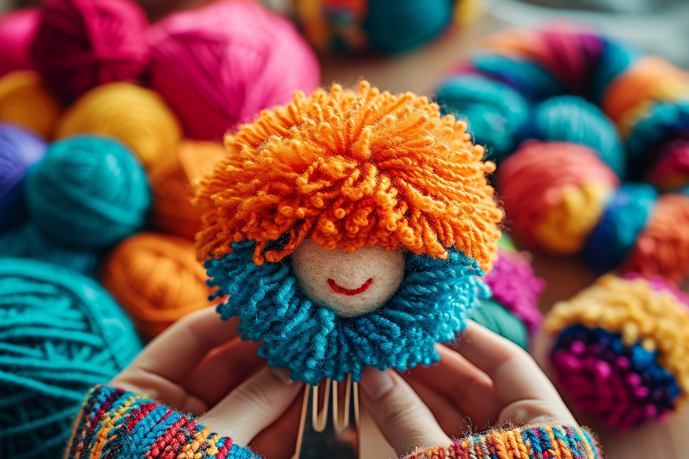 Tutorial n ° 1: the classic pompom with a fork or a rim