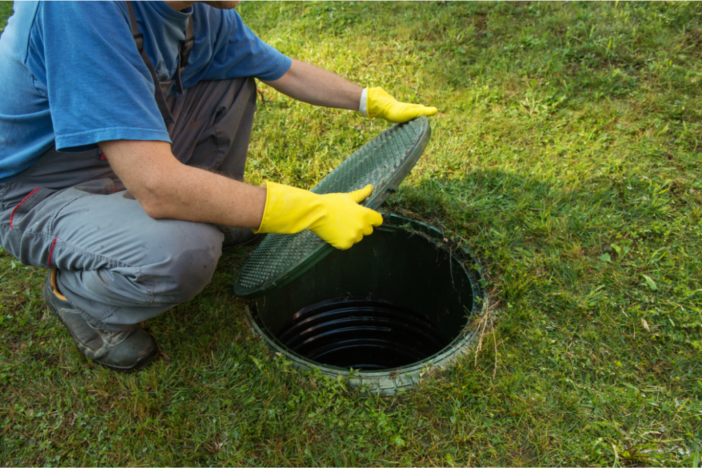     Ventilation of a septic pit