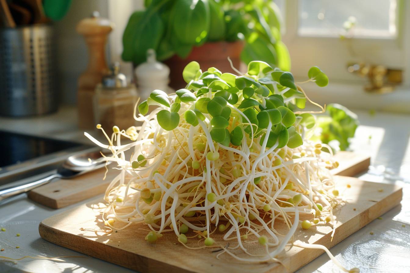 Culinary uses of Munger bean shoots